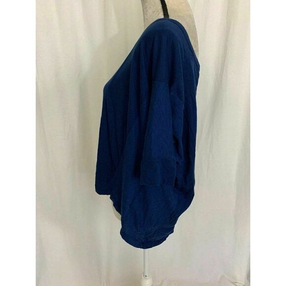 Splendid Womens Solid Navy Blue Oversized Short Sleeve Top T Shirt Xs - Picture 4 of 7